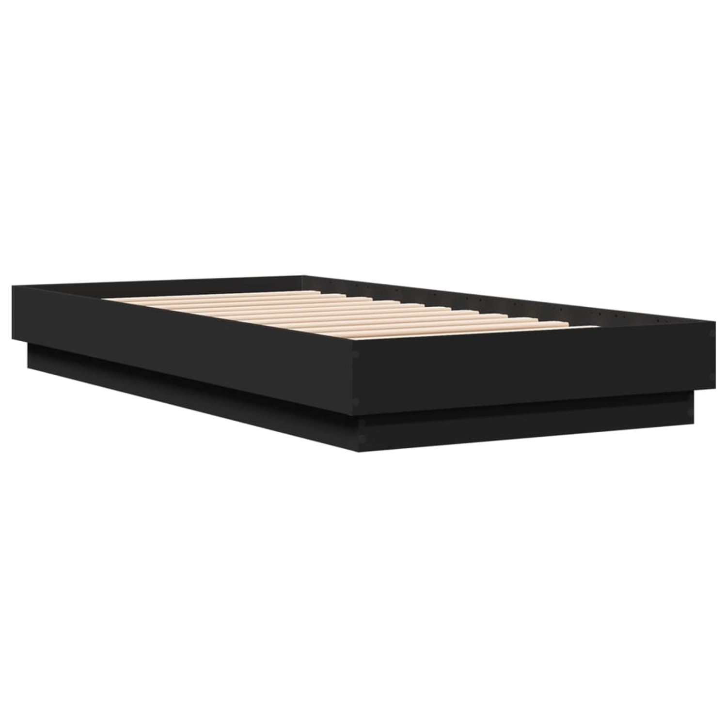 vidaXL Bettgestell mit LED Schwarz 75x190 cm 839547 günstig online kaufen