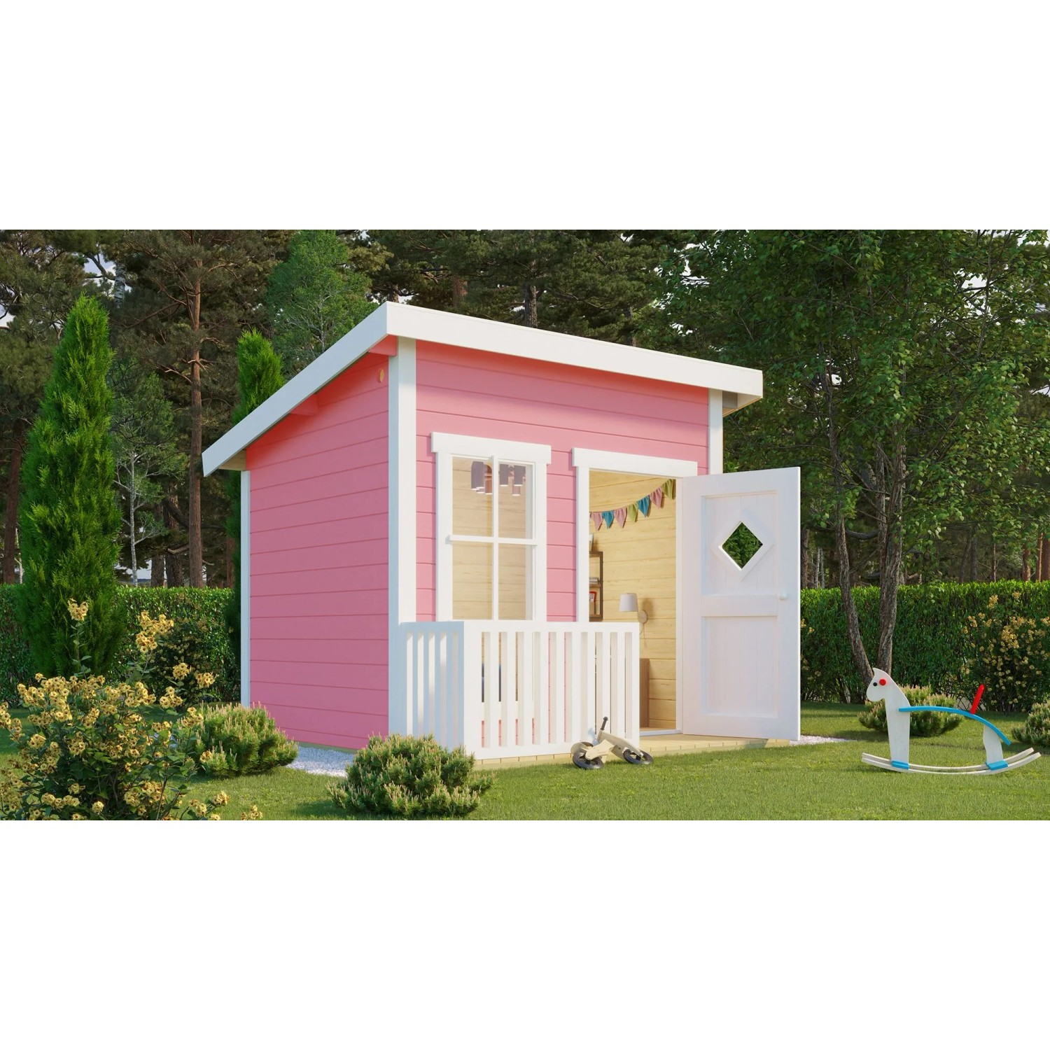 Lasita Spielhaus Flipp 160 cm x 200 cm Rosa