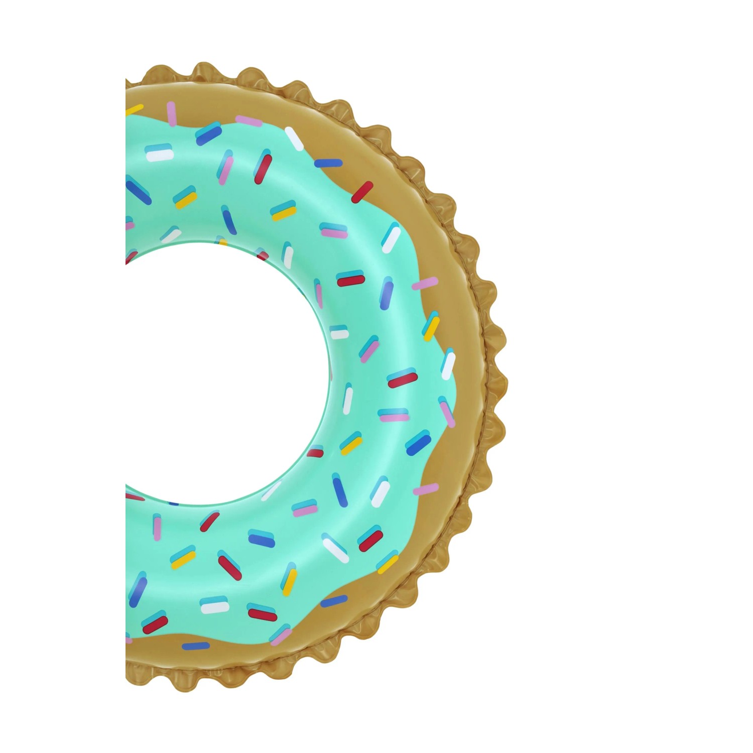 Bestway Schwimmring Sweet Donut, Ø 77 cm, türkis mit bunten Streuseln.