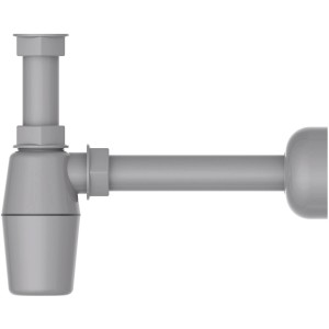 Kirchhoff Tassensiphon Eco Save für Waschbecken, aus recyceltem Kunststoff, grau.