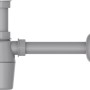 Kirchhoff Tassensiphon Eco Save für Waschbecken, aus recyceltem Kunststoff, grau.