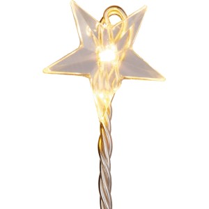 LED Büschellichterkette mit Stern, warmweiß, für Innen und Außen.