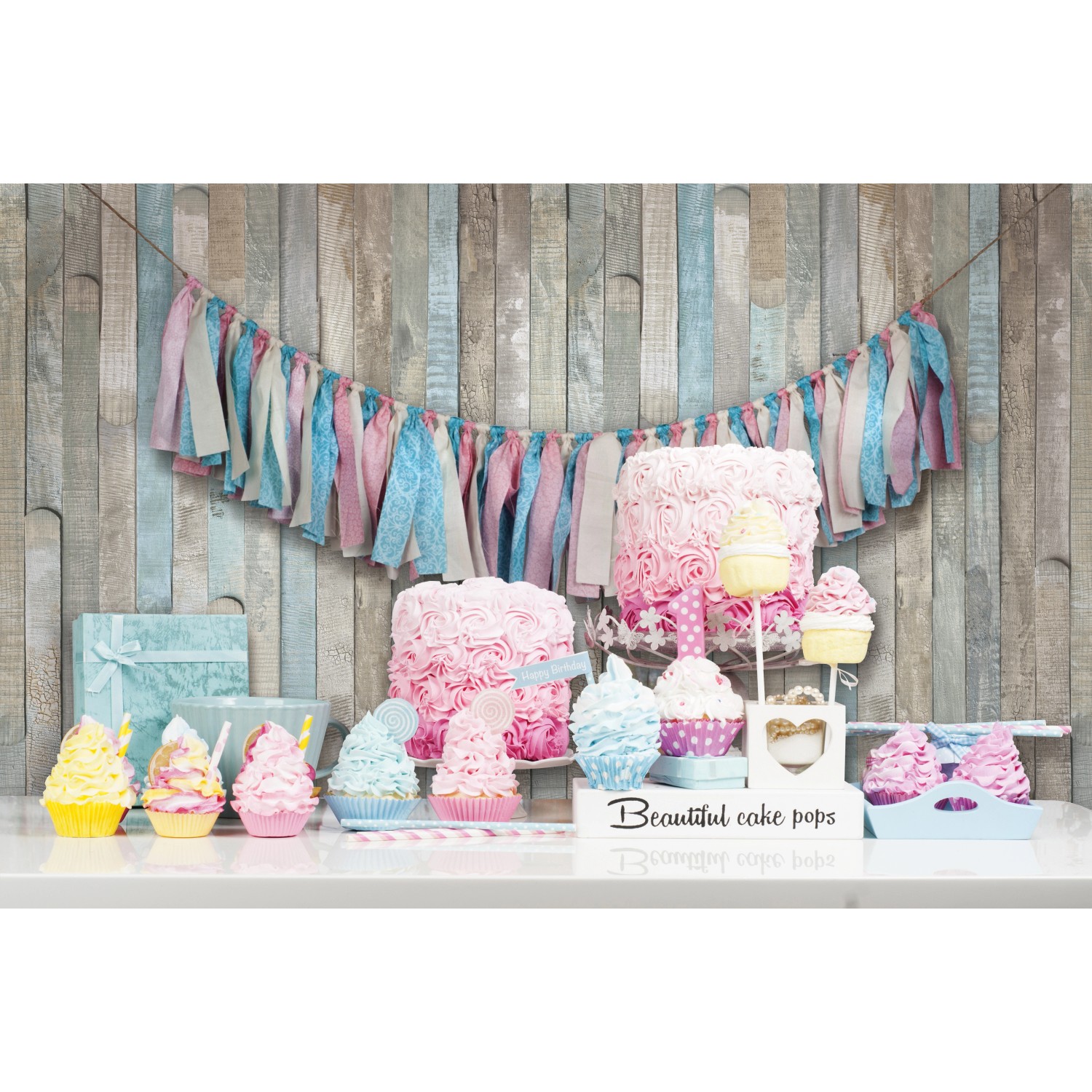 d-c-fix Klebefolie Rio Ocean, 67,5x200cm, mit blau-rosa Dekor für Möbel und Wände.