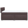 Boxspringbett dunkelbraun (160x200 cm) mit Matratze und Kopfteil.