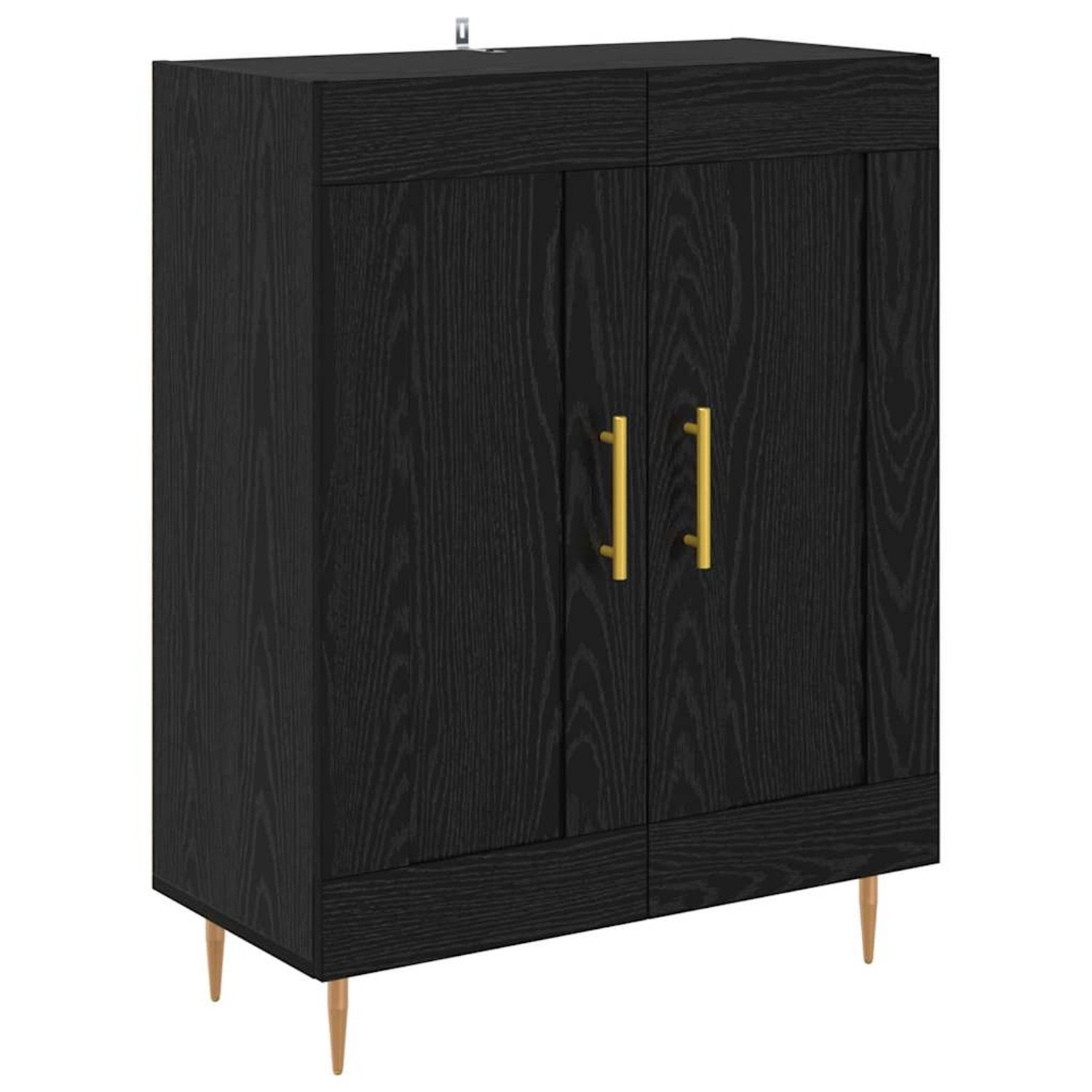 vidaXL Sideboard Schwarz Eichen-Optik 69,5 x 34 x 90 cm 881596 günstig online kaufen