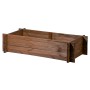 Dunkelbraunes Dobar Steck-Hochbeet aus Massivholz (117x58,5x27,5cm) für den Garten.