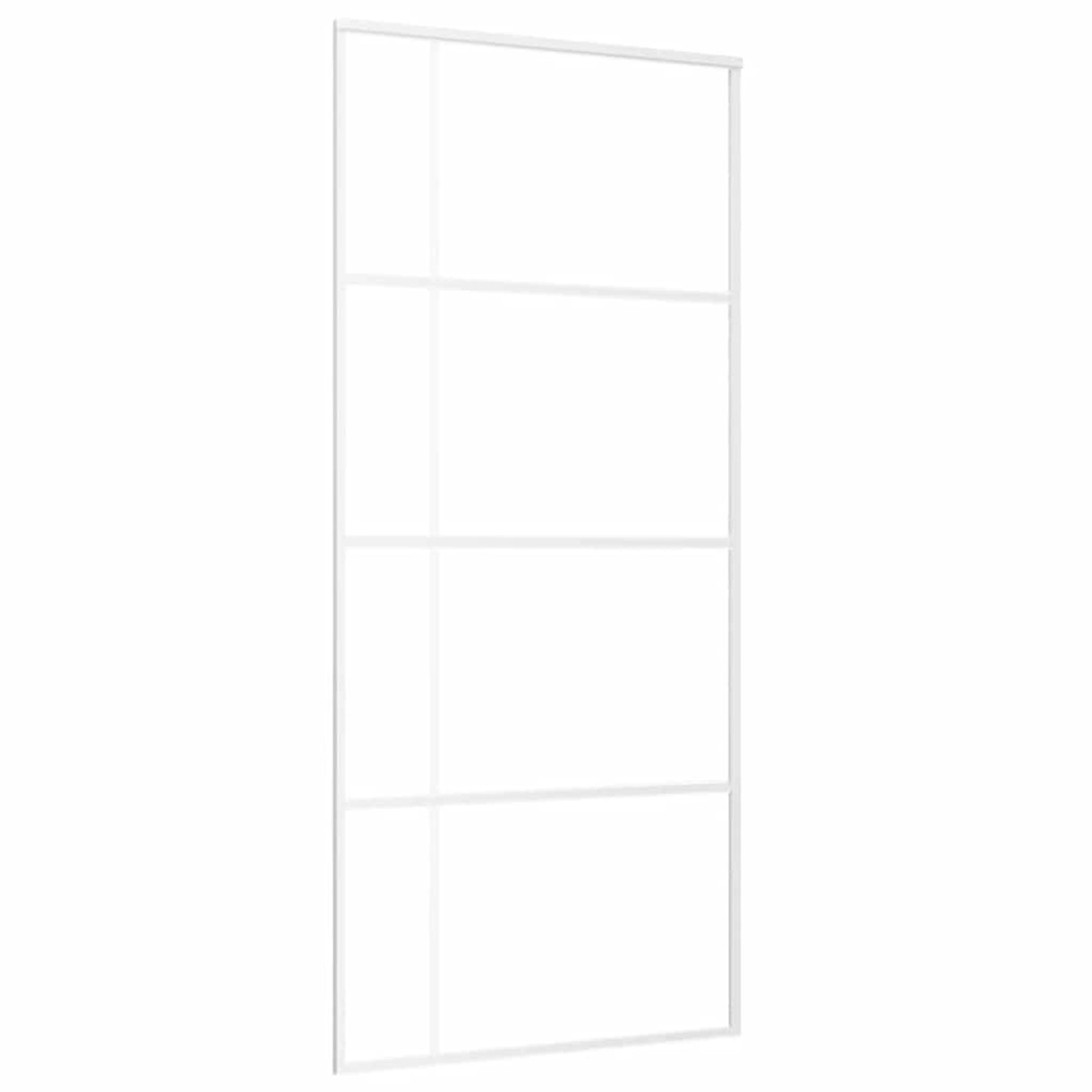 vidaXL Schiebetür ESG-Glas und Aluminium 90x205 cm Weiß 151684 günstig online kaufen