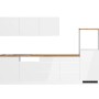 Moderne Küchenzeile Gera 300 cm in Weiß/Wotan Optik, ohne E-Geräte. Ideal für Ihre neue Einbauküche.