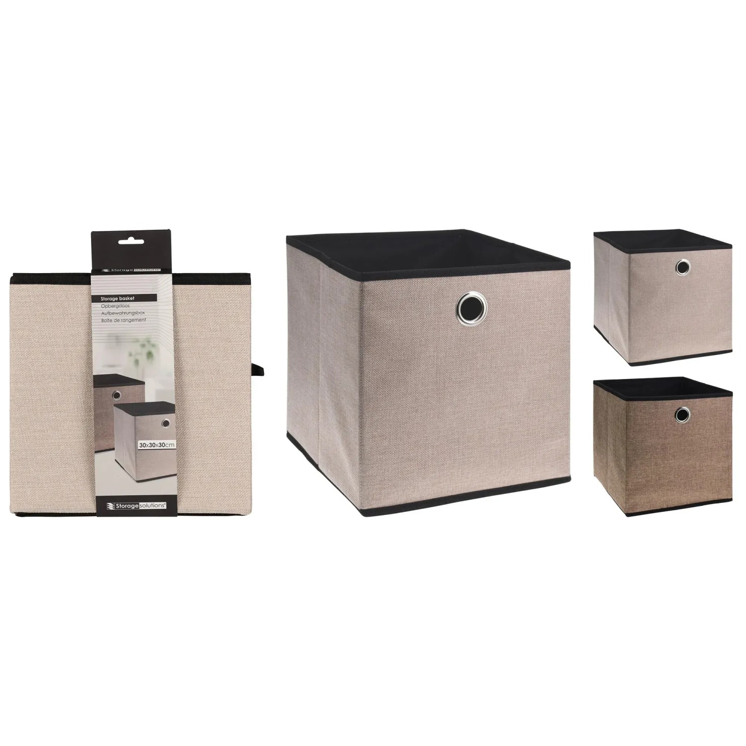 Aufbewahrungsbox Polyester 30 cm x 30 cm x 30 cm Farbauswahl kaufen bei OBI