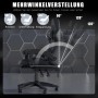 Schwarzer Rattantree Gaming Stuhl mit verstellbarer Rückenlehne für ergonomisches Sitzen.