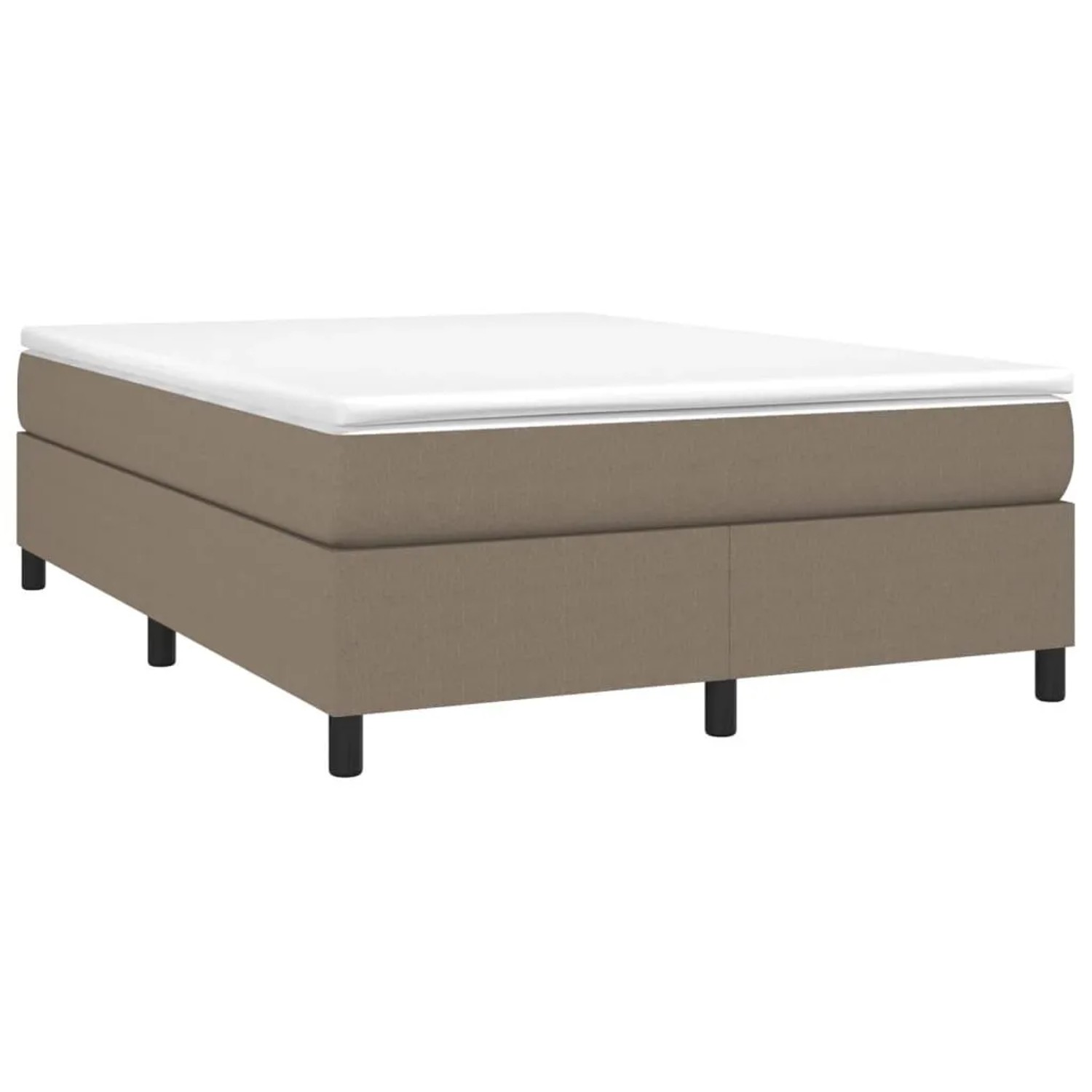 vidaXL Boxspringbett mit Matratze Taupe 140x190 cm Stoff 3144419 günstig online kaufen