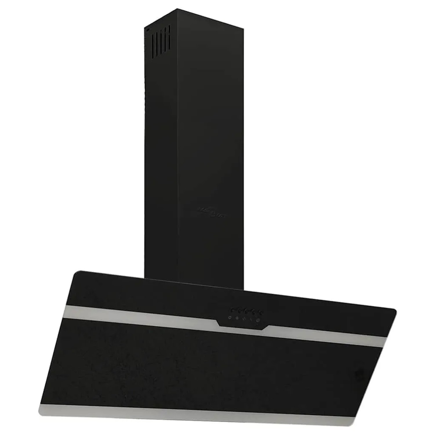 vidaXL Dunstabzugshaube 90 cm Stahl und Hartglas Schwarz 51669