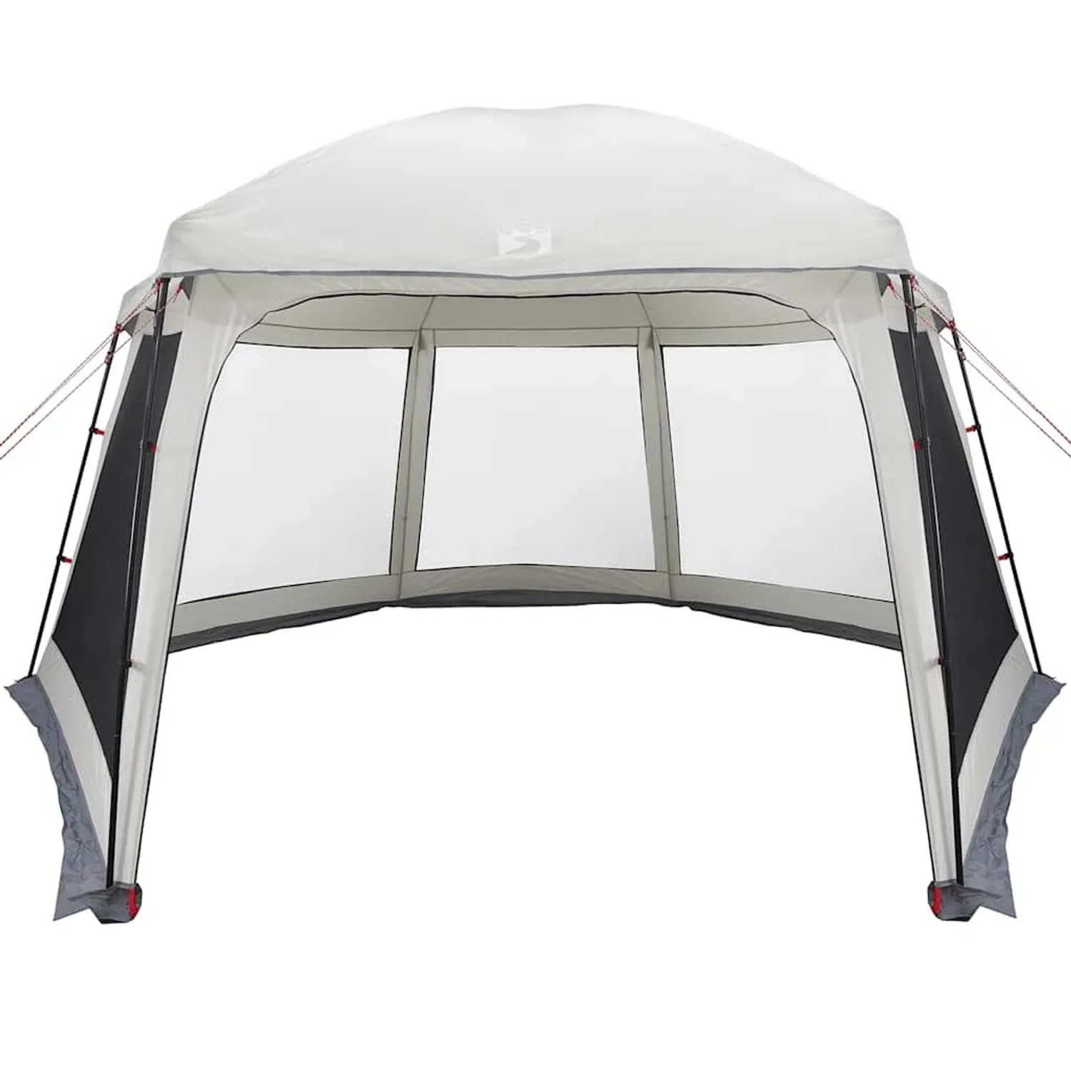 vidaXL Poolzelt mit Abnehmbarem Überzelt Netzwänden Grau 512x458cm 4100627_7