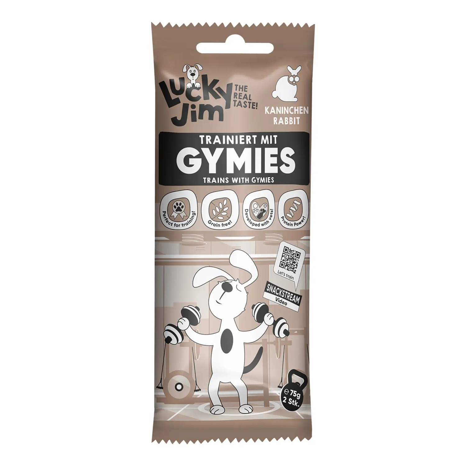 Lucky Jim Hunde-Belohnungssnacks Gymies Kaninchen 75 g