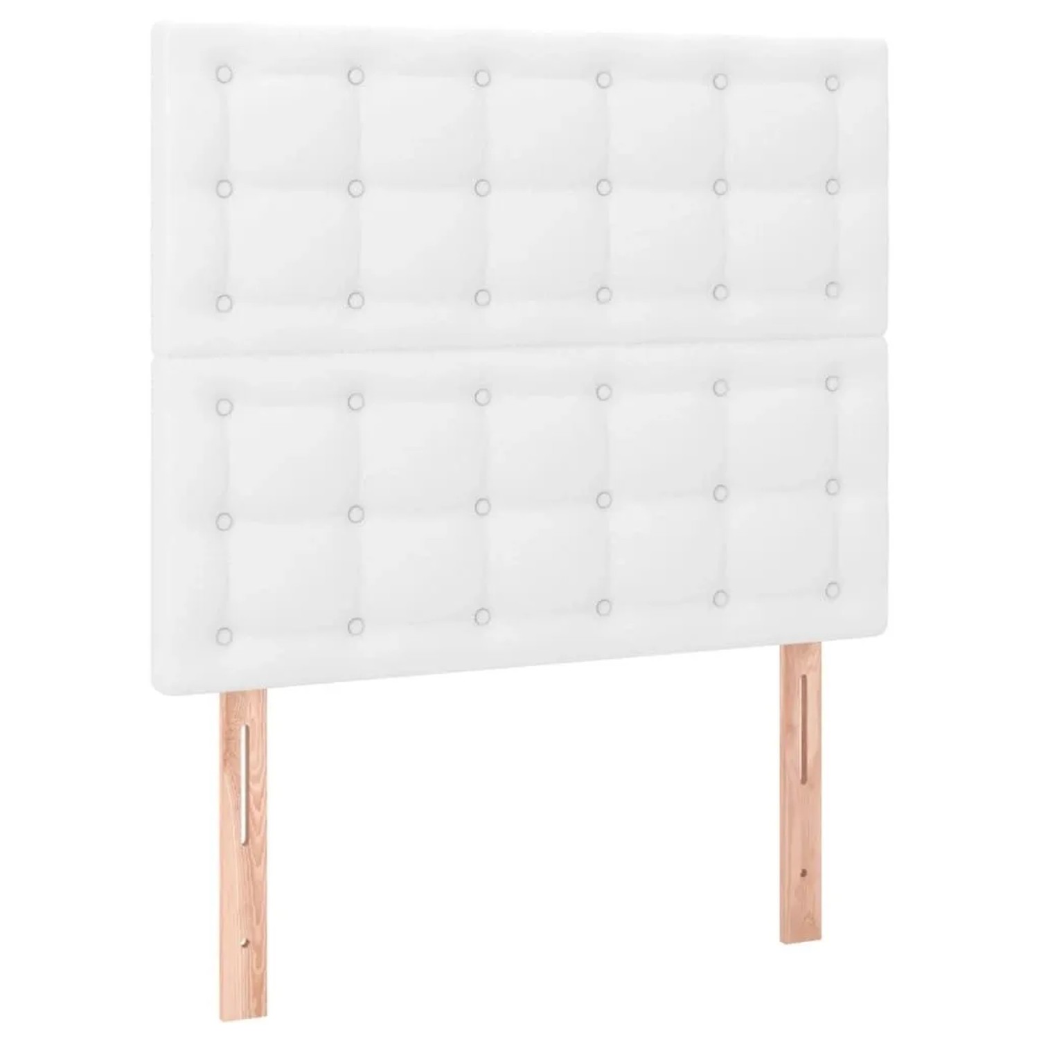 vidaXL Kopfteil Weiß 80x5x118/128 cm Kunstleder 3116405
