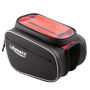 Lifenaxx Fahrradtasche LX-029: Schwarze Rahmentasche mit Smartphone-Fach und 3L Volumen.