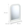 Relaxdays Badezimmerspiegel MDF Glas Weiß mit Ablage 54 cm x 38 cm x 8,5 cm 2,3 kg_4