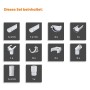 Inefa Dachrinnen Set, 3m, anthrazit: Übersicht der Einzelteile wie Rinnen, Halter, Rohre und Verbinder.