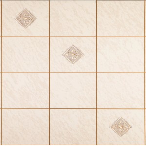 d-c-wall Wandbelag Ceramics Salerno, Meterware, Fliesenoptik in Beige mit Ornamenten.