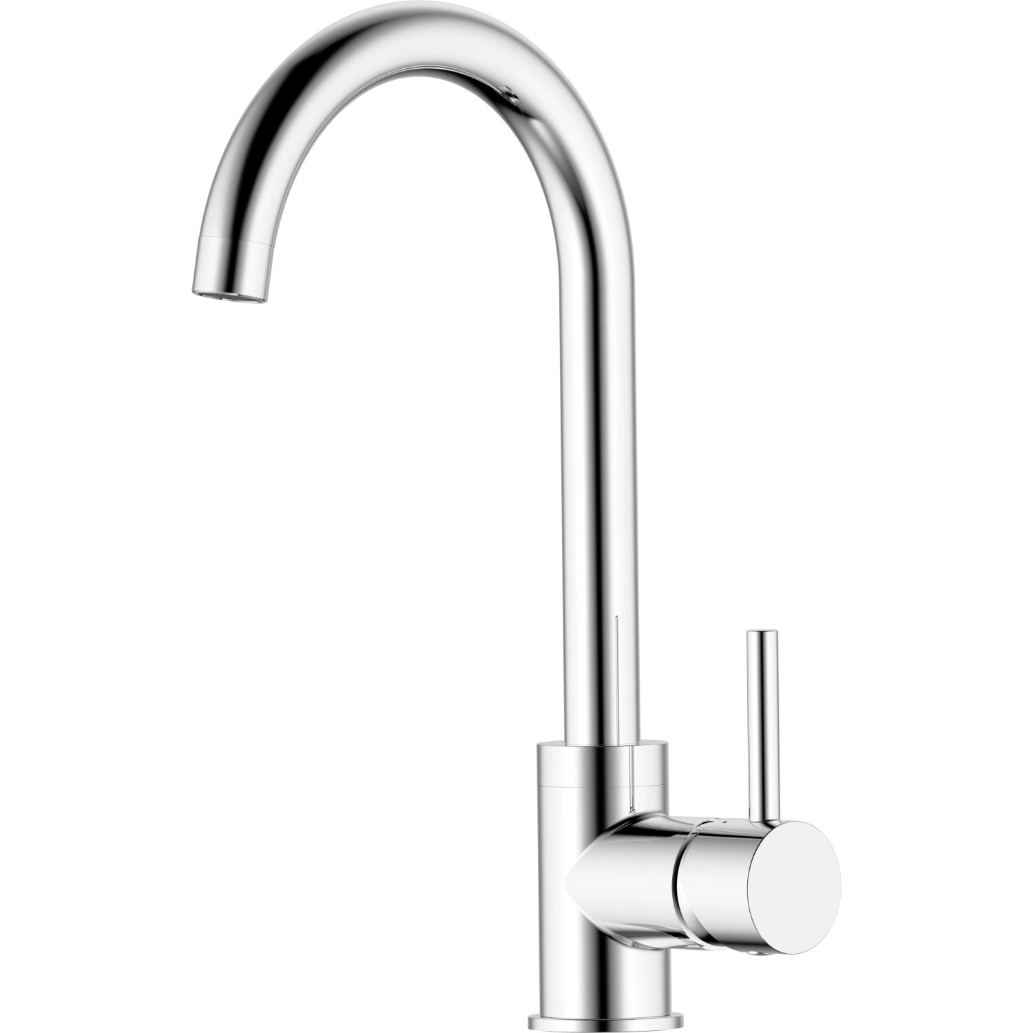 Chrom Armatur Ovalis für Thermoflow Untertischspeicher, Niederdruck, 360° drehbar.