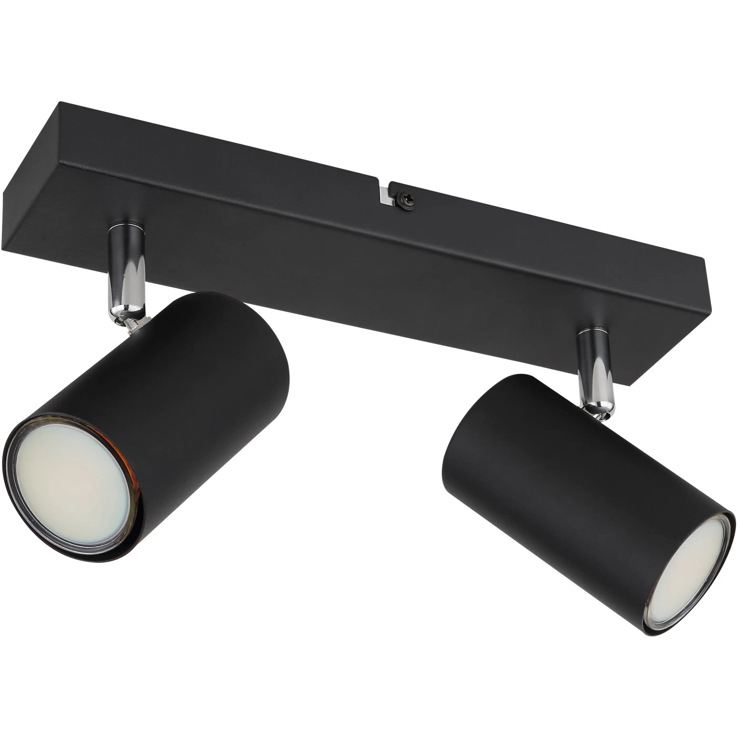 Globo Robby Strahler, 2-flammig, schwarz matt. Moderner Spot für GU10 Leuchtmittel.