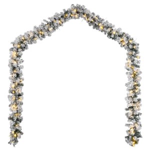 vidaXL Weihnachtsgirlande mit LED-Lichtern Grün 5 m PVC 4019669