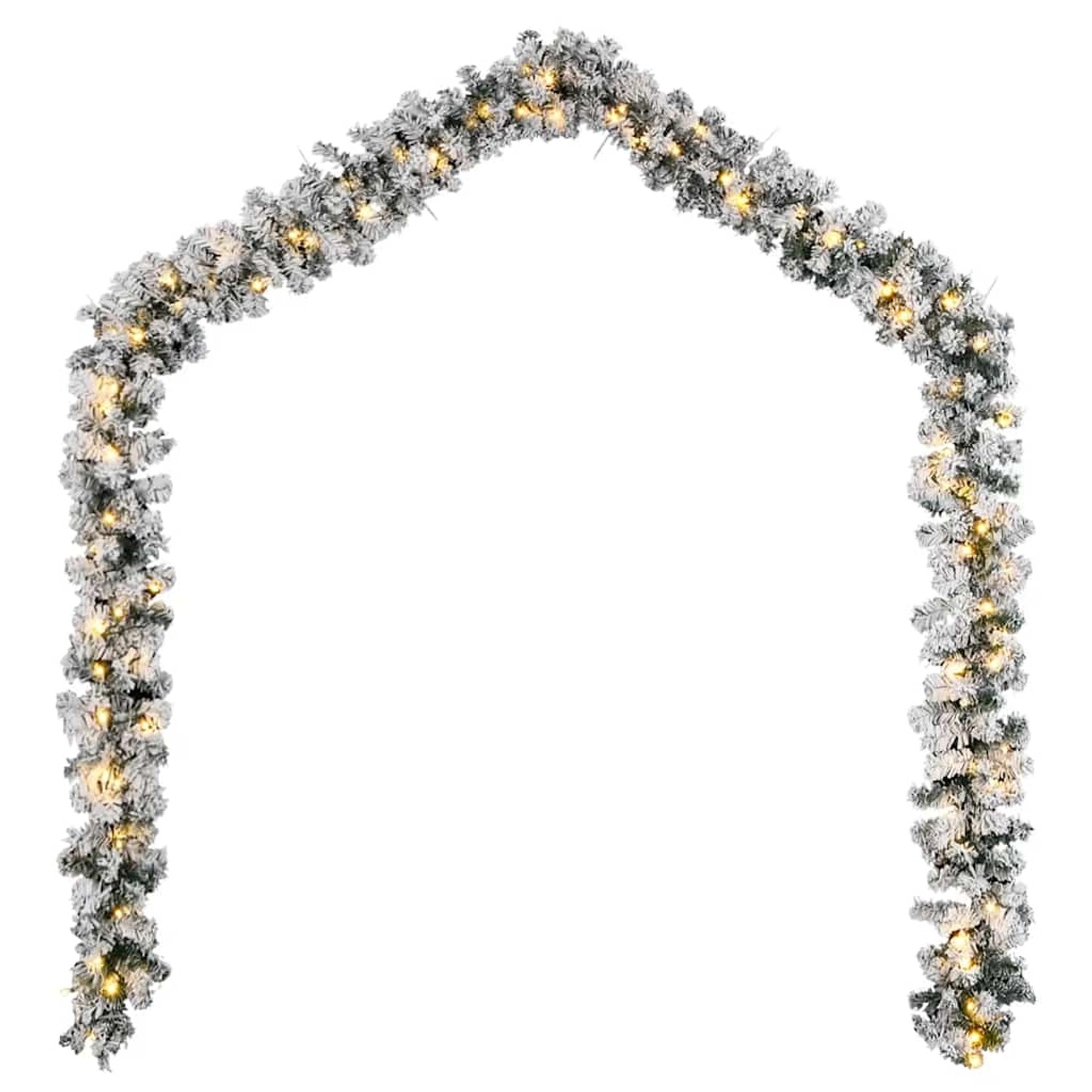 vidaXL Weihnachtsgirlande mit LED-Lichtern Grün 5 m PVC 4019669