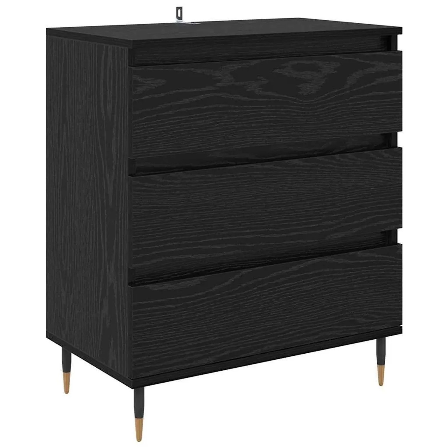 vidaXL Sideboard Schwarz Eichen-Optik 60 x 35 x 70 cm Holzwerkstoff 881946 günstig online kaufen