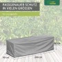 Graue Schutzhülle für ein Loungesofa (220x90x80 cm) von Mehr Garten Protect.