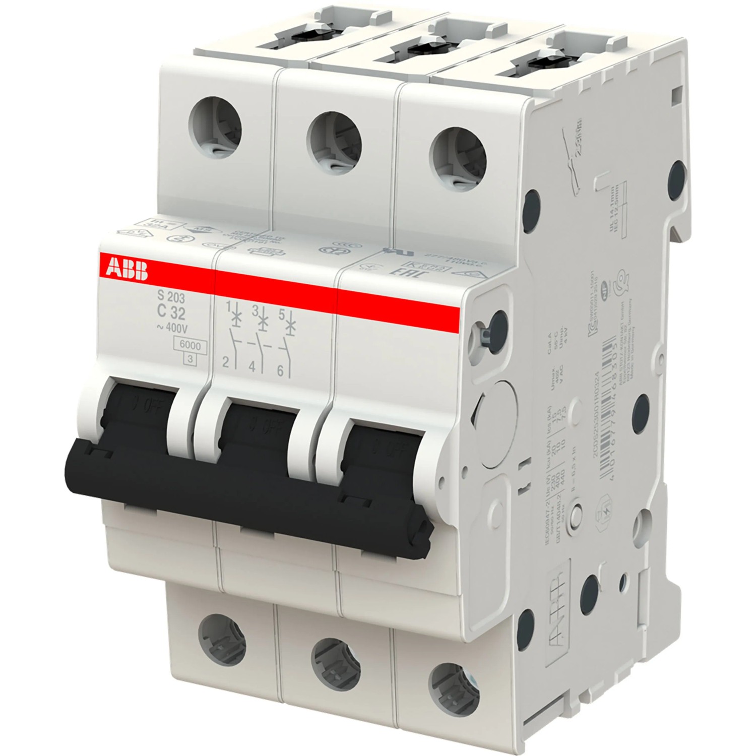 Image of ABB Leitungsschutzschalter S203-C32 3-polig