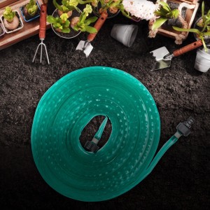 Relaxdays Flachschlauch Kunststoff Grün Erweiterbar 25 m 1,3 kg