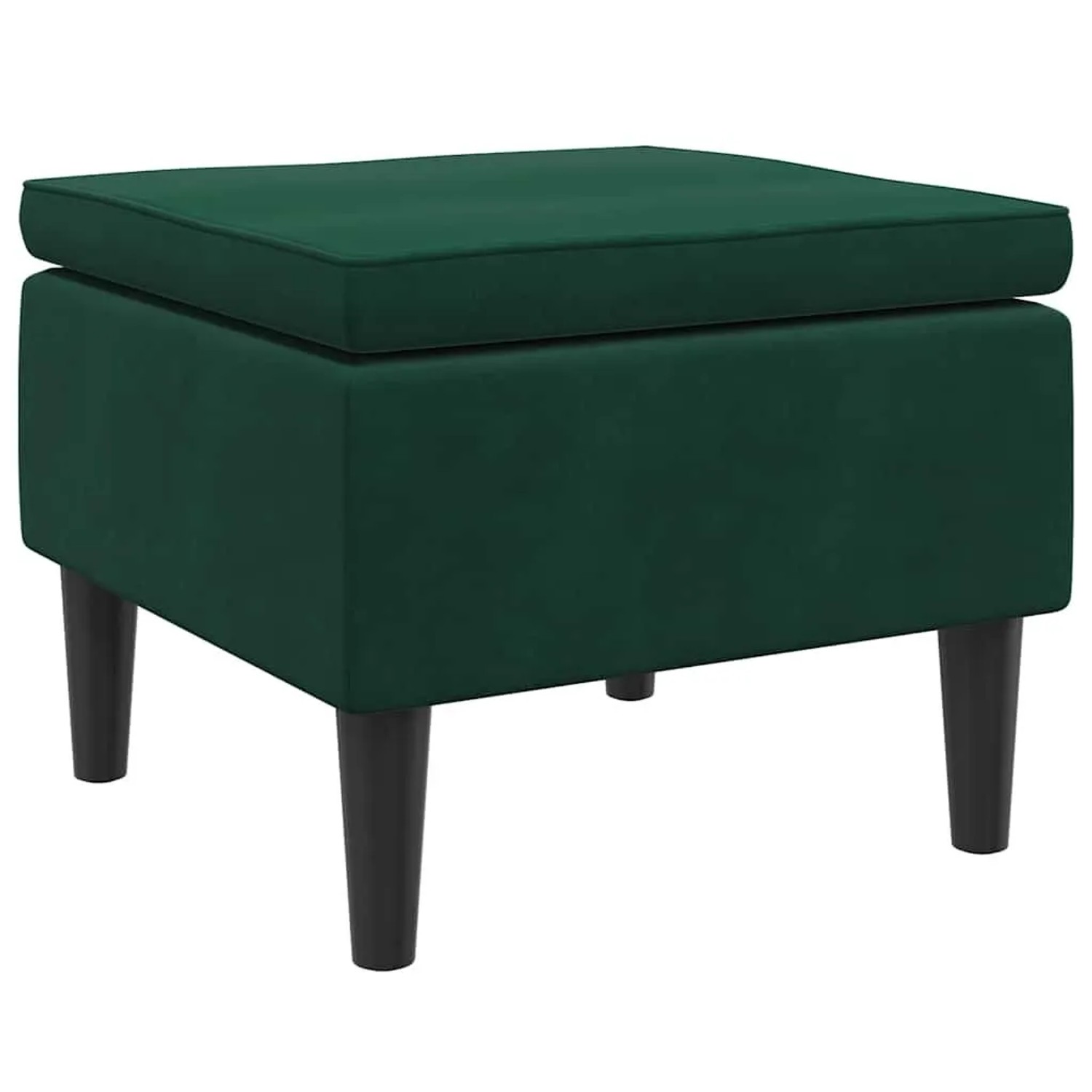 vidaXL Hocker mit Holzbeinen Dunkelgrün Samt 329438