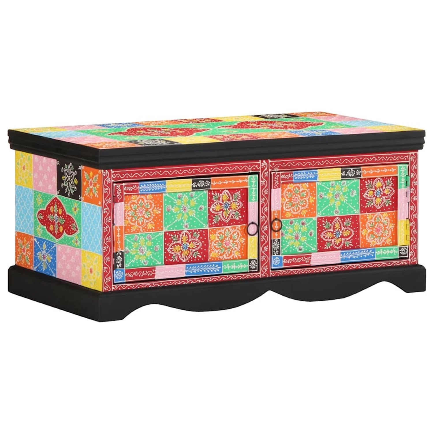 vidaXL Couchtisch Mehrfarbig 90x50x40 cm Massivholz Mango 4017561 günstig online kaufen