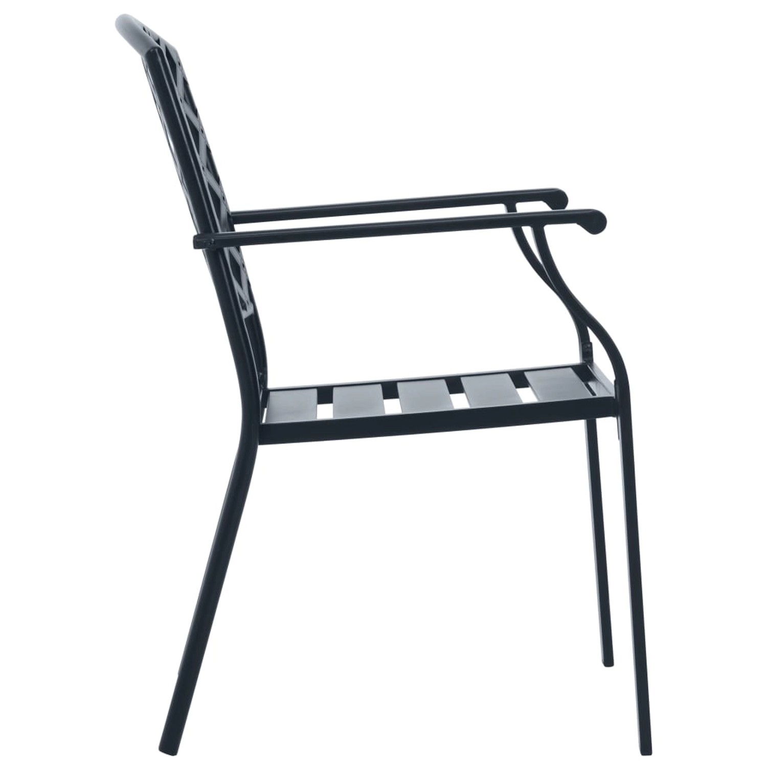 vidaXL GartenstuhlSet 7tlg Stapelbar Pulverbeschichteter Stahl Modell