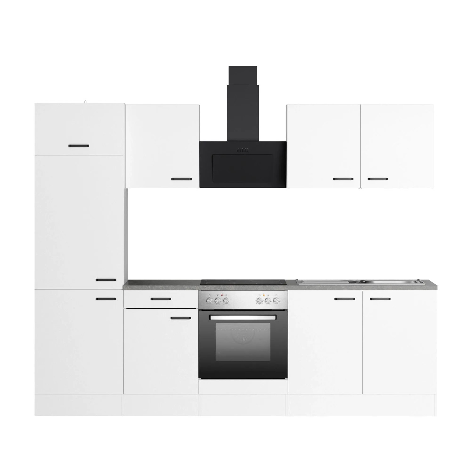OPTIFIT Küchenzeile Bonn214 270 cm Weiß