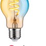 Paulmann E27 LED Lampe in Glühlampenform, 7,5 W, mit spiralförmigem Filament.