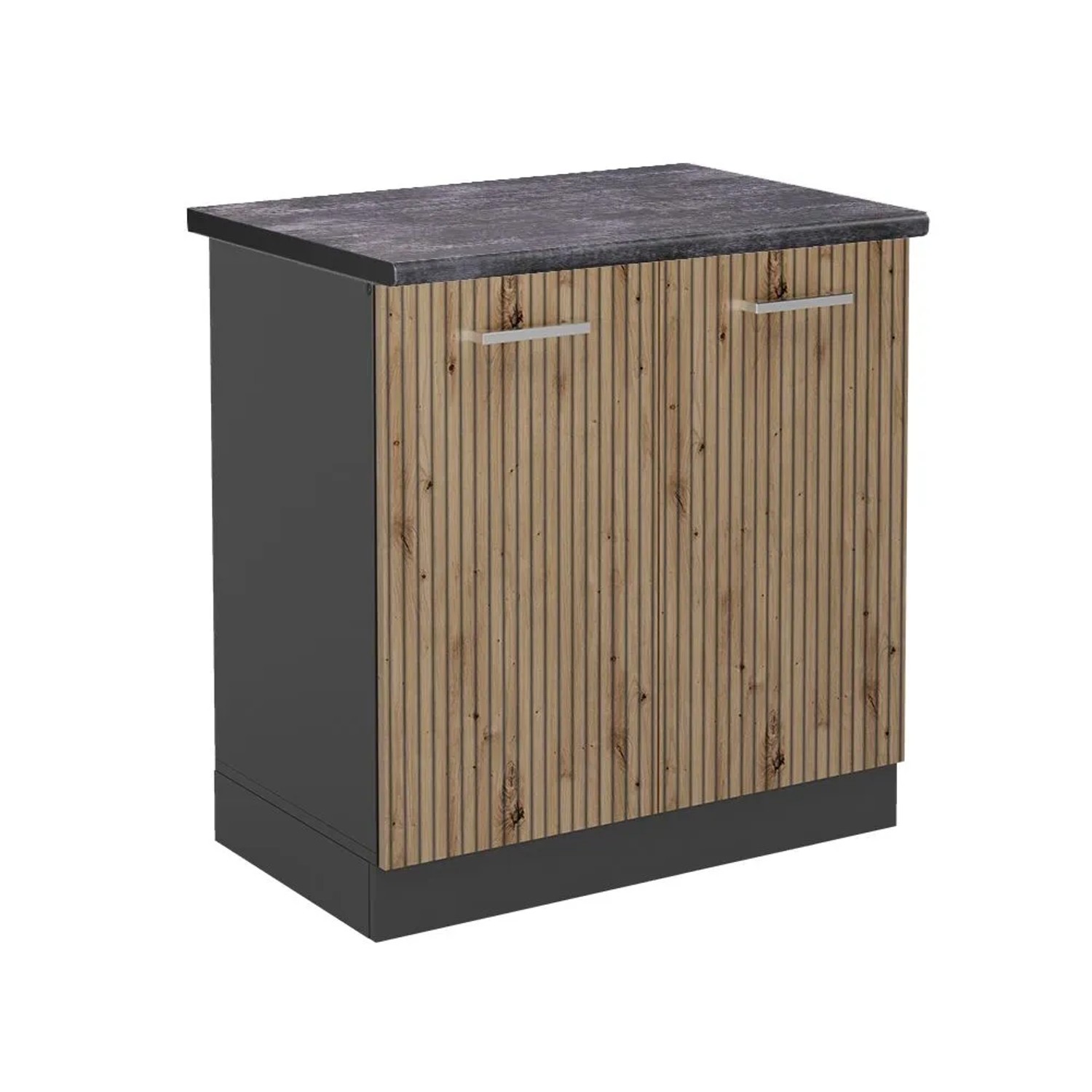 Vicco Spülenunterschrank R-Line Artisan-Eiche Anthrazit 80 cm AP Anthrazit