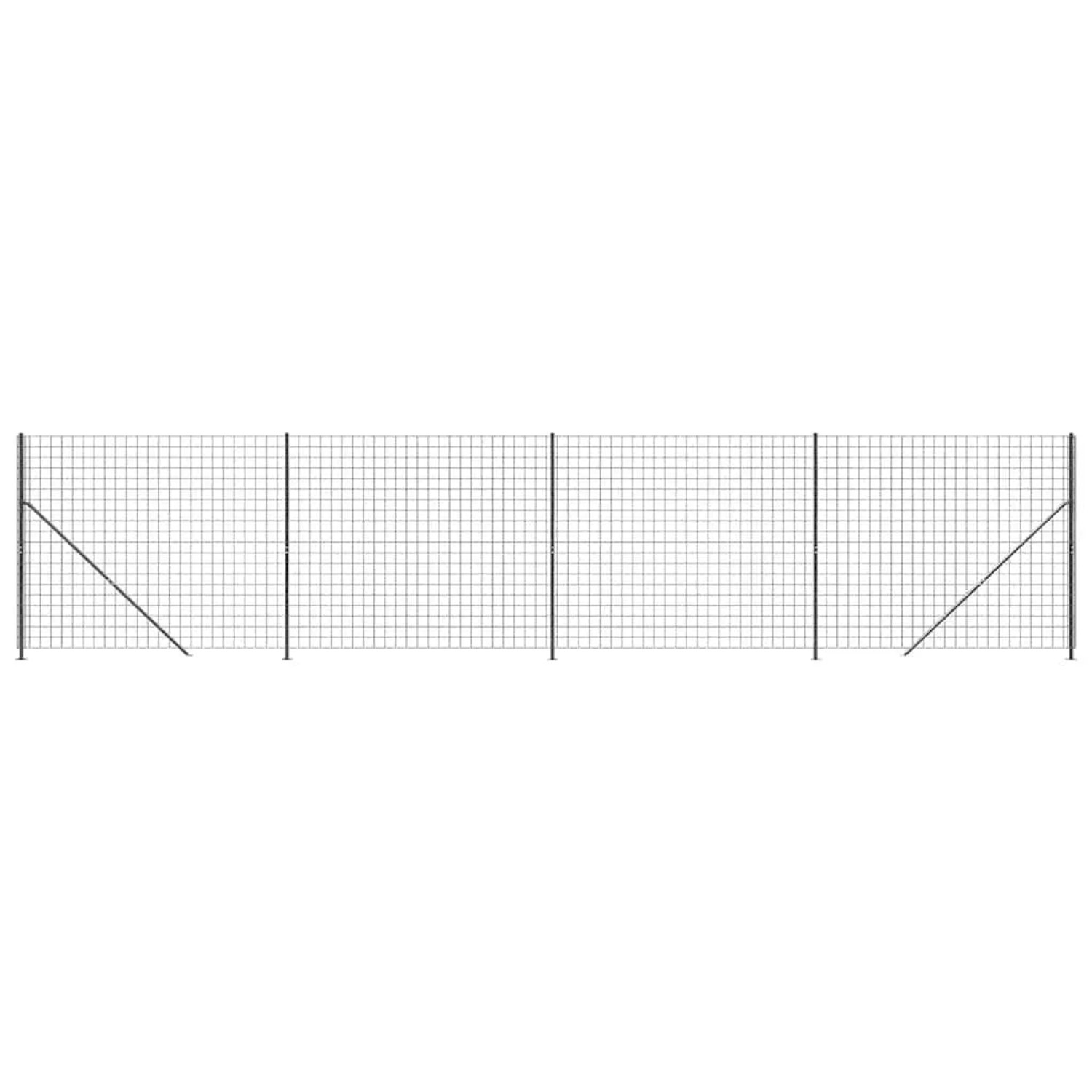 vidaXL Maschendrahtzaun mit Bodenflansch Anthrazit 2x10 m 154326 günstig online kaufen
