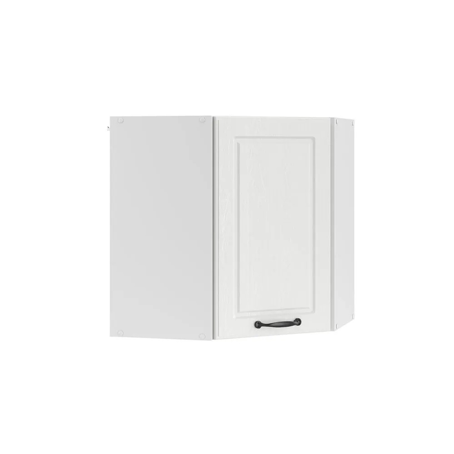 Vicco Eckhängeschrank R-Line Küchen-Eckschrank Weiß Landhaus Weiß 57 cm