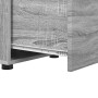Detailaufnahme: Grauer vidaXL Badezimmerschrank Sonoma, Holzwerkstoff, mit Füßen.