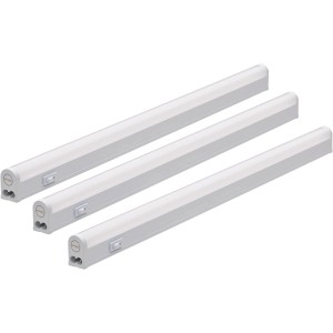 Oktaplex LED Unterbauleuchte Riga 3er Set für Küche, 54cm, warmweiß, mit Schalter.