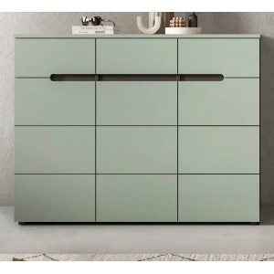 Inn.Furn Schuhkommode in Salbei und Grau 120 cm Cooper