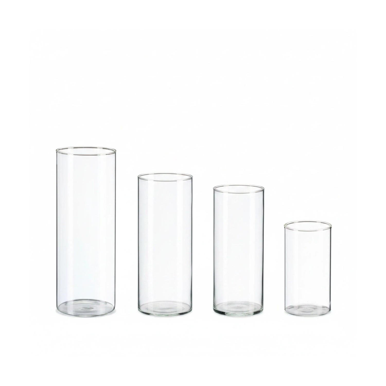 Relaxdays Vasen Set Glas Transparent 4 Größen
