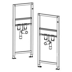 Kronenbach Waschtisch-Element 112 cm, Plantec 2.0, für Trockenbau und Einloch-Armatur.