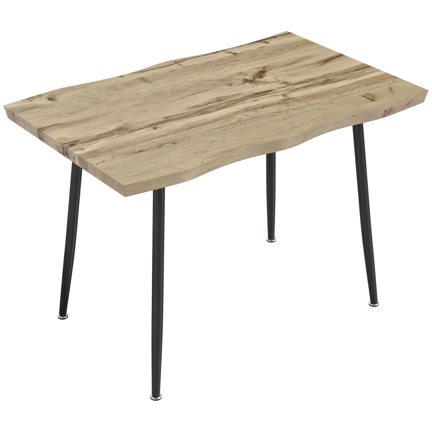 HOMCOM Dining Table MDF Stahl 110L x 70B x 75H cm Eiche