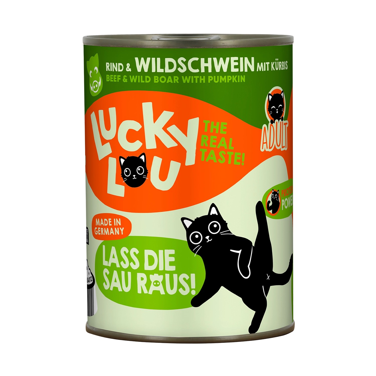 Lucky Lou Katzen-Nassfutter Lifestage Adult Rind & Wildschwein 400 g