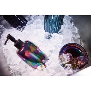 baliv Dark Wonder Seifenspender mit Flip-Flop-Effekt aus Keramik, irisierend.