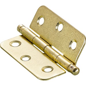 Hettich Zierscharnier, 50x40 mm, vermessingt, für Möbelbeschläge.