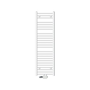 Weißer ECD Germany Badheizkörper 400x1500 mm mit Eck-Anschlussgarnitur für Heizung.