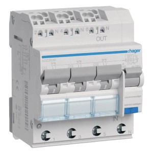 Hager Fehlerstrom-Leitungsschutzschalter C-13A/3P+N, 3-polig, QuickConnect